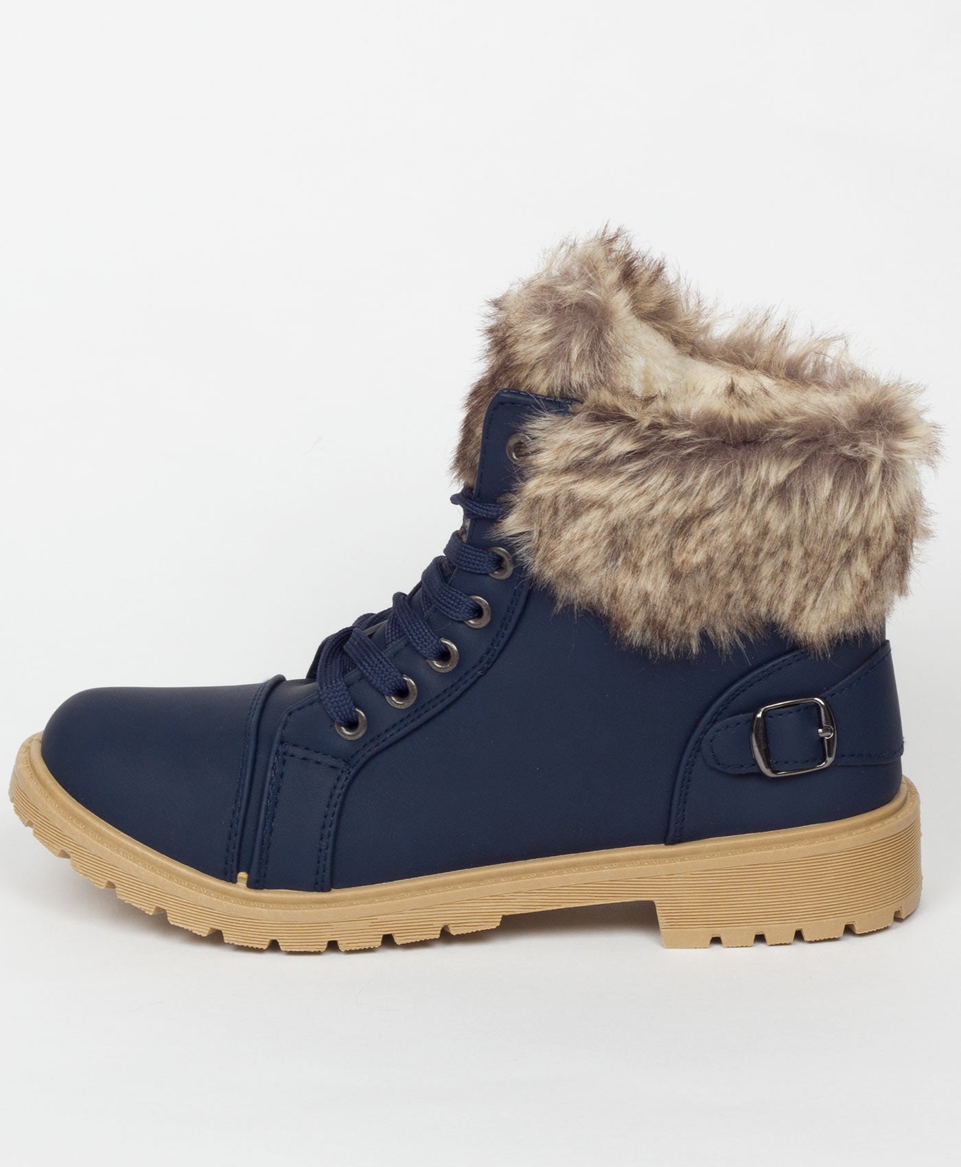 navy-29015-sherpa-lined-fur-detail-buckle-trim-ankle-boots-3