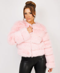 Baby-Pink-Premium-Faux-Fur-Tiered-Jacket-Coat-1