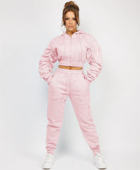Zipped-Hooded-Loungewear-Set-Baby Pink-1
