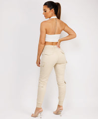 Ruffle-Shoulder-Sleeve-Ribbed-Set-Beige-6