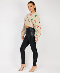 Cherry-Cropped-Knitted-Jumper-Beige-3