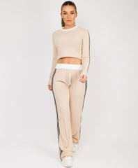 Satin-Puff-Sleeve-Ribbed-Set-Beige-1