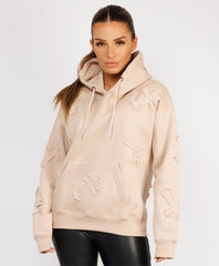 Crucifix-Cross-Patch-Embroidered-Hoodie-Beige-1