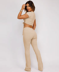 Beige-Flare-Trousers-Tie-Up-Crop-Top-Loungewear-Set-4