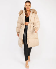 Beige-Premium-Faux-Fur-Tiered-Jacket-Coat-4