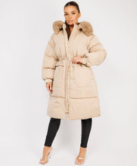 Beige-Premium-Faux-Fur-Tiered-Jacket-Coat-3