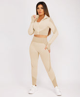 Beige-Zipped-Neck-Ribbed-Activewear-6