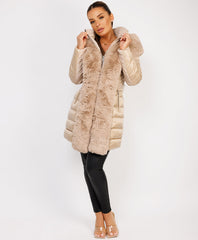 Beige-Premium-Faux-Fur-Tiered-Jacket-Coat-4