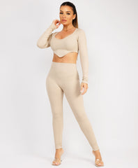 Beige-Ribbed-Asymmetric-Hem-Loungewear-Set6