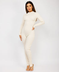 Beige-Elastic-Ribbed-Long-Sleeve-Butt-Lift-Jumpsuit6