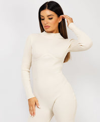 Beige-Elastic-Ribbed-Long-Sleeve-Butt-Lift-Jumpsuit7