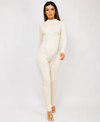 Beige-Elastic-Ribbed-Long-Sleeve-Butt-Lift-Jumpsuit9