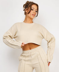 Zipped-Hooded-Loungewear-Set-Beige-4