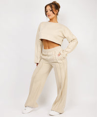 Zipped-Hooded-Loungewear-Set-Beige-2