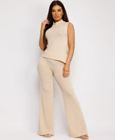 Woven-Knit-Asymmetric-Set-Beige-1