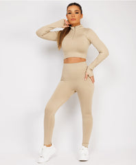 Beige-Zipped-Neck-Ribbed-Activewear-8