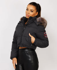 Canada-Bomber-Jacket-With-Fur-Hood-Black-4