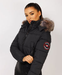 Canada-Bomber-Jacket-With-Fur-Hood-Black-6