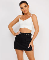 Ruffle-Shoulder-Sleeve-Ribbed-Set-Black-3