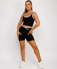 Contrast-Crop-Top-High-Waist-Cross-Band-Shorts-1