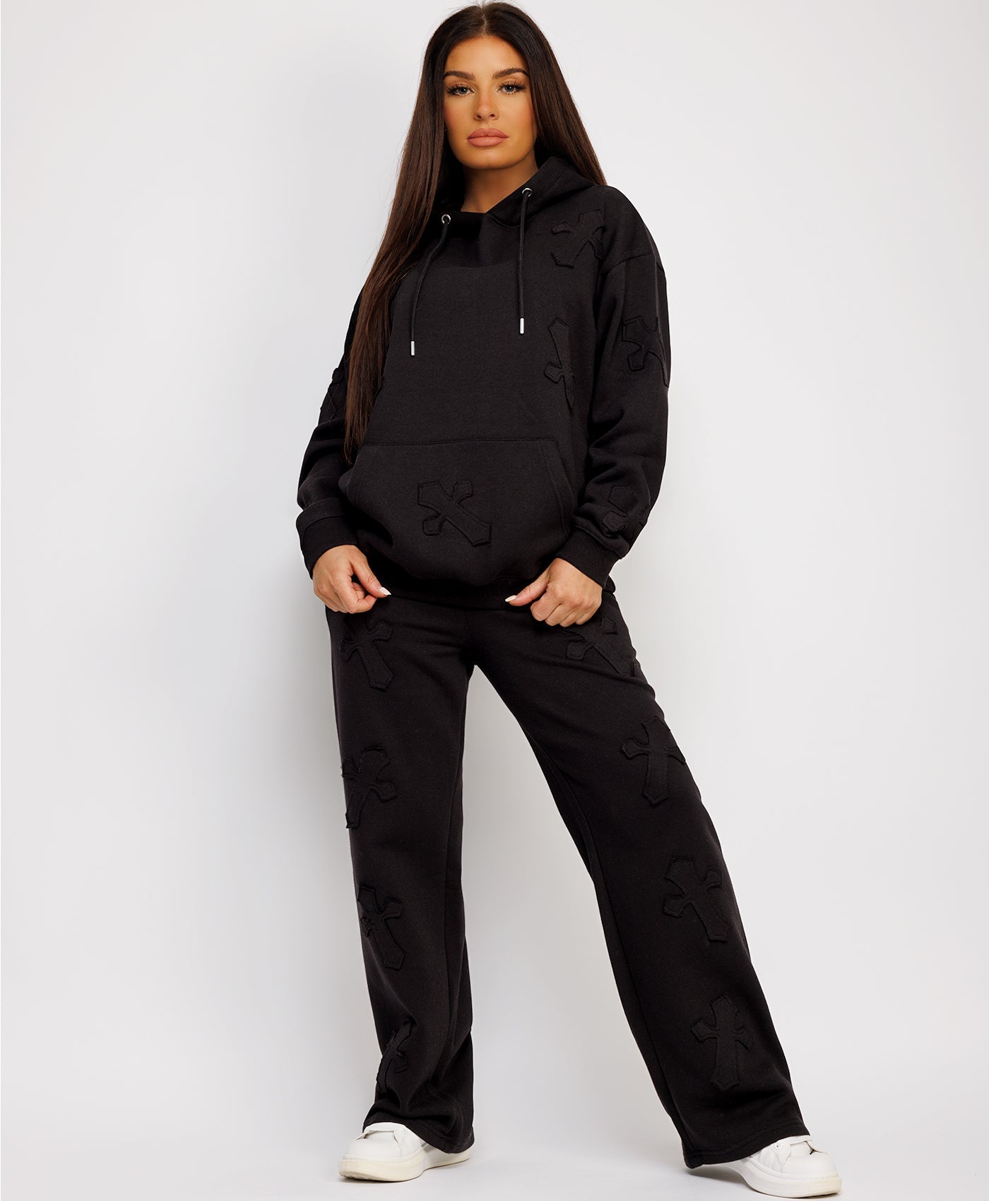 Crucifix-Cross-Hoodie-Joggers-Set-Black-1