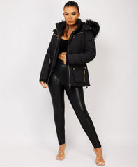 Black-Premium-Faux-Fur-Tiered-Jacket-Coat-2