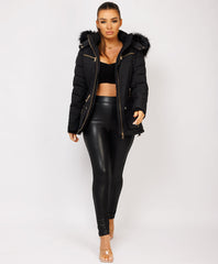 Black-Premium-Faux-Fur-Tiered-Jacket-Coat-4