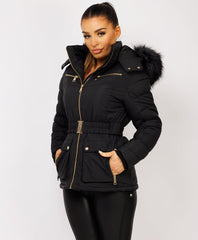 Black-Premium-Faux-Fur-Tiered-Jacket-Coat-3