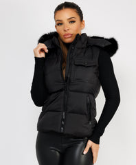 Black-Premium-Faux-Fur-Tiered-Jacket-Coat-2