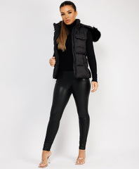 Black-Premium-Faux-Fur-Tiered-Jacket-Coat-4