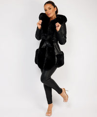 Faux-Fur-Panel-Waist-Belted-Faux-Leather-Jacket-4