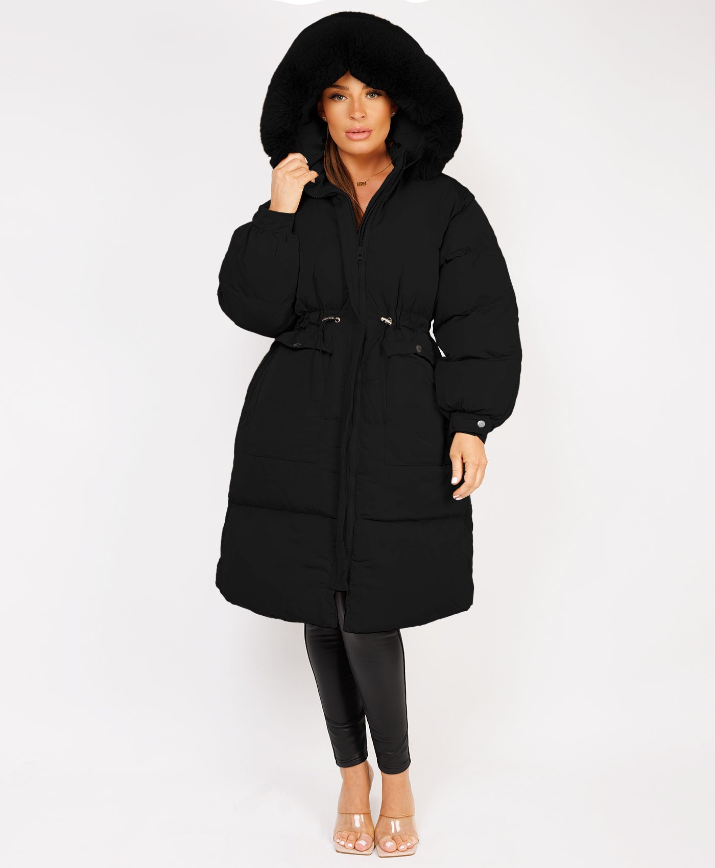 Black-Premium-Faux-Fur-Tiered-Jacket-Coat-1
