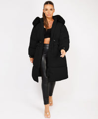 Black-Premium-Faux-Fur-Tiered-Jacket-Coat-4