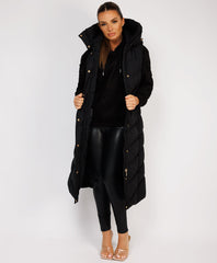 Longline-Chevron-Padded-Gilet-Bodywarmer-Black-2