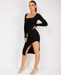 Spaghetti-Strap-Ruched-Padded-Cup-Mini-Dress-Black-1