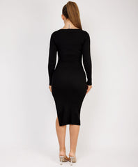 Spaghetti-Strap-Ruched-Padded-Cup-Mini-Dress-Black-2