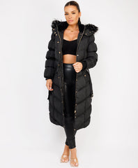 Black-Premium-Faux-Fur-Tiered-Jacket-Coat-2