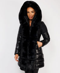 Black-Premium-Faux-Fur-Tiered-Jacket-Coat-1