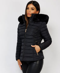 Black-Premium-Faux-Fur-Tiered-Jacket-Coat-3