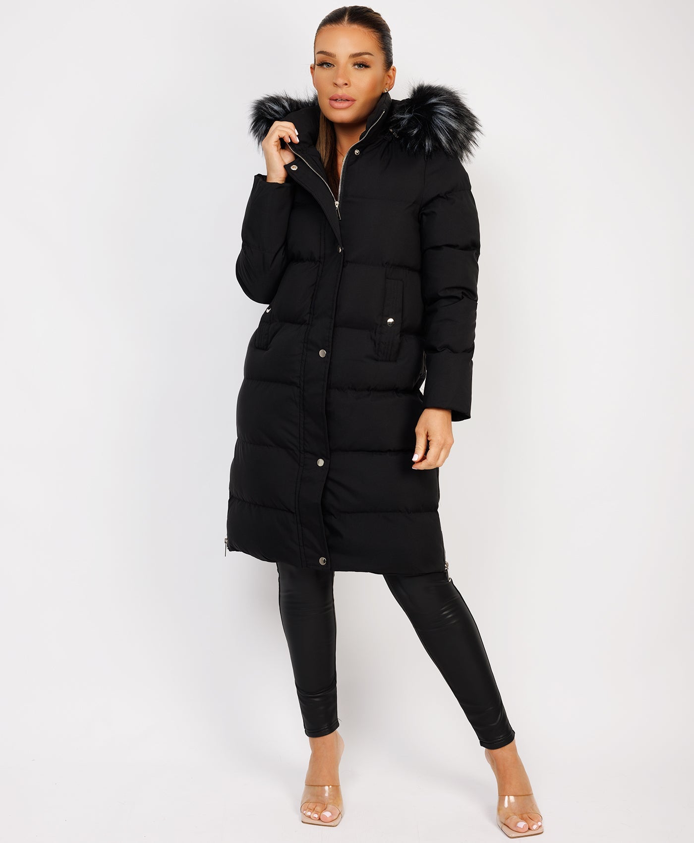 Black-Premium-Faux-Fur-Tiered-Jacket-Coat-1