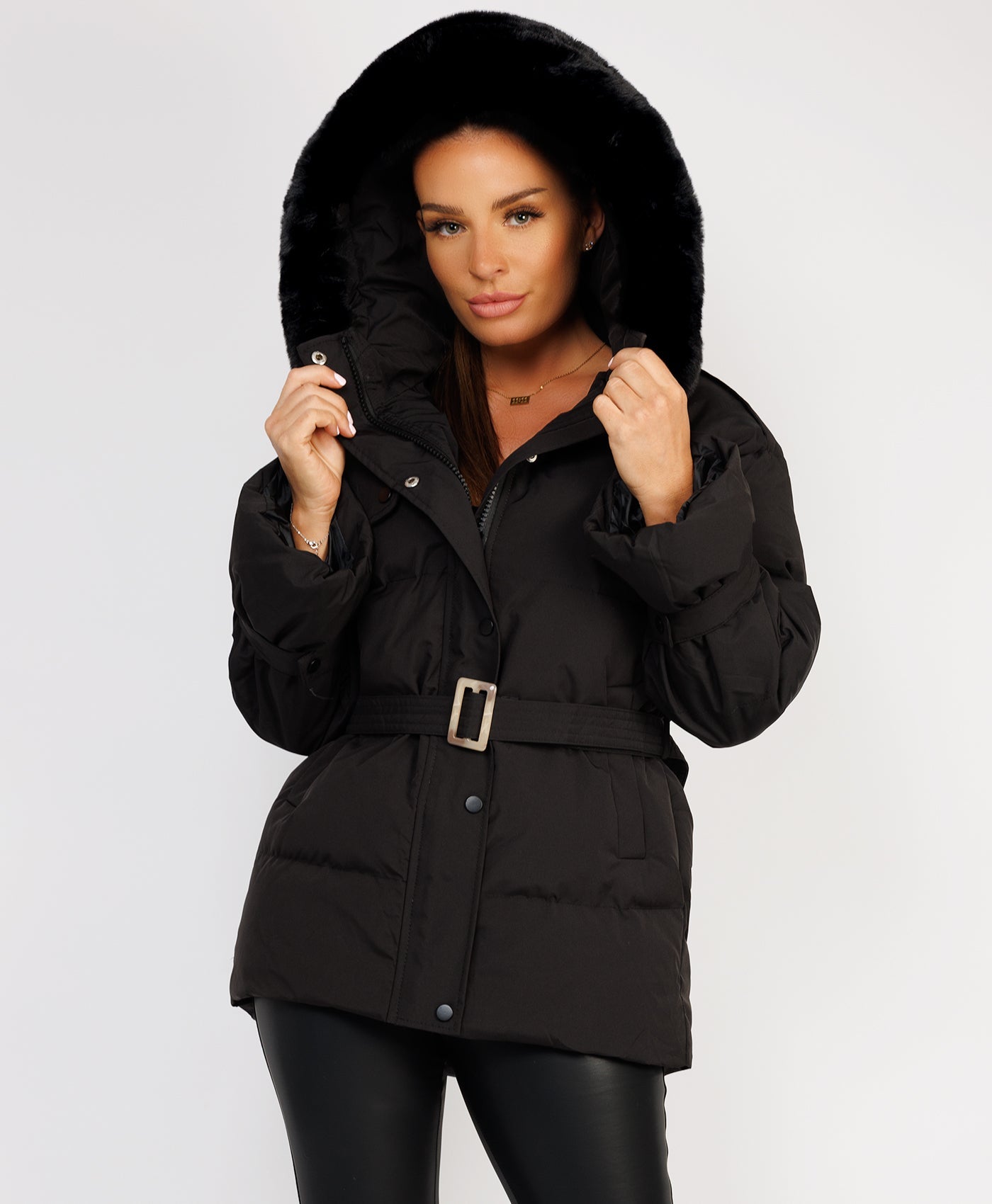 Black-Premium-Faux-Fur-Tiered-Jacket-Coat-1