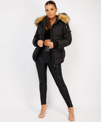 Black-Premium-Faux-Fur-Tiered-Jacket-Coat-3