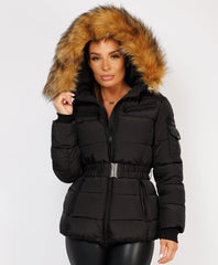 Black-Premium-Faux-Fur-Tiered-Jacket-Coat-2