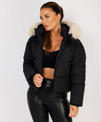 Black-Premium-Faux-Fur-Tiered-Jacket-Coat-4