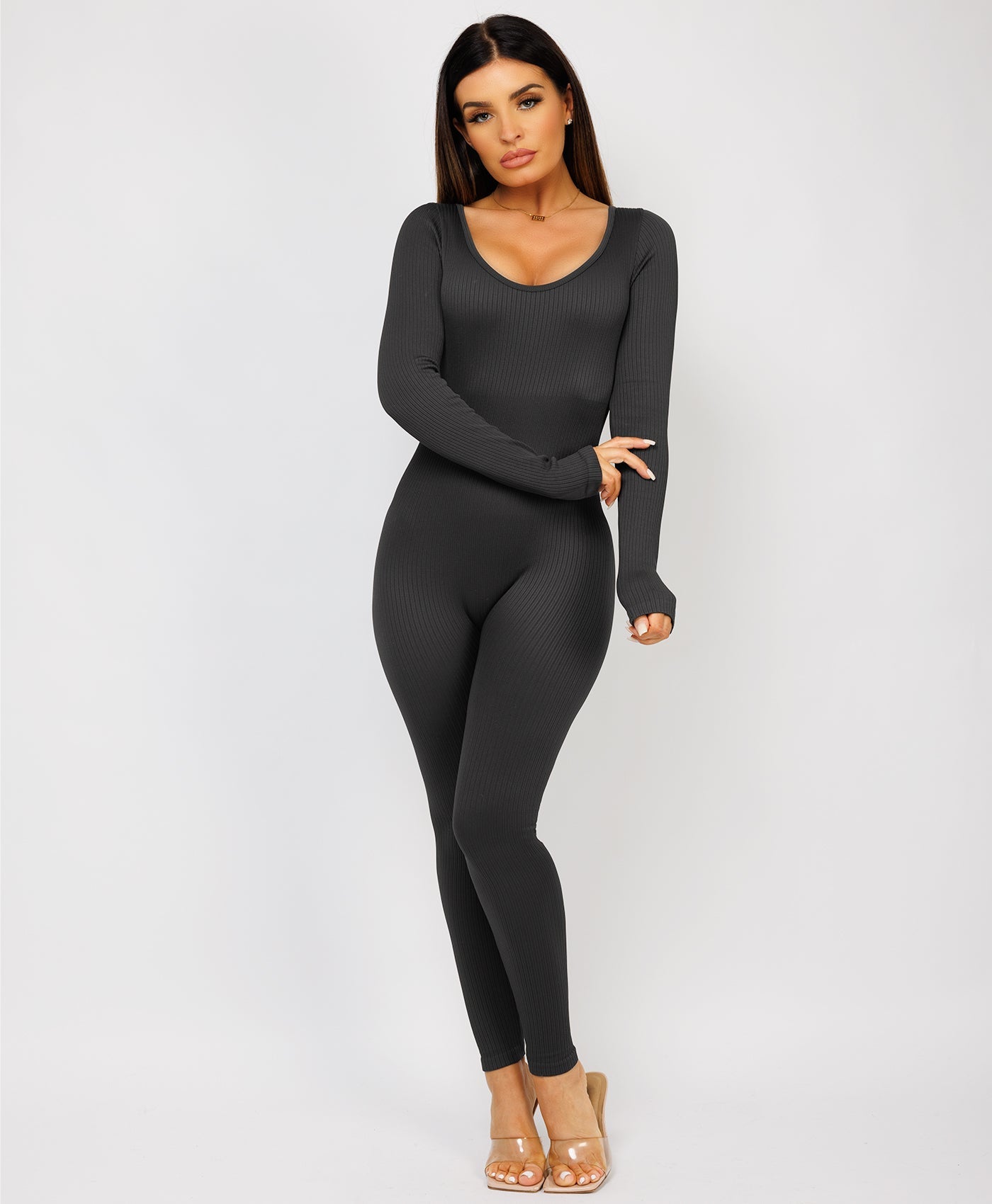 Black-Elastic-Ribbed-Long-Sleeve-Butt-Lift-Jumpsuit6