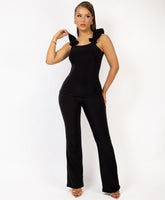 Satin-Puff-Sleeve-Ribbed-Set-Black-3
