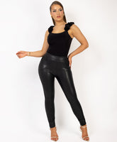 Satin-Puff-Sleeve-Ribbed-Set-Black-3