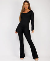 Black-Elastic-Open-Back-Long-Sleeve-Jumpsuit-1