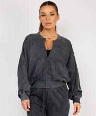 Satin-Puff-Sleeve-Ribbed-Set-Black-4