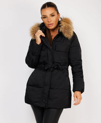 Waist-Tie-Real-Fur-Hood-Puffer-Coat-1